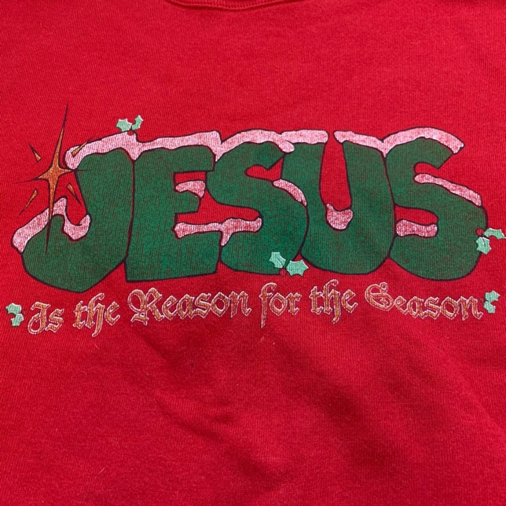 Vintage Christmas Jesus is the Reason crewneck - Picture 2 of 3